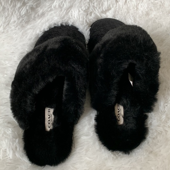 ❌SOLD❌COACH Slippers Black - Picture 4 of 8